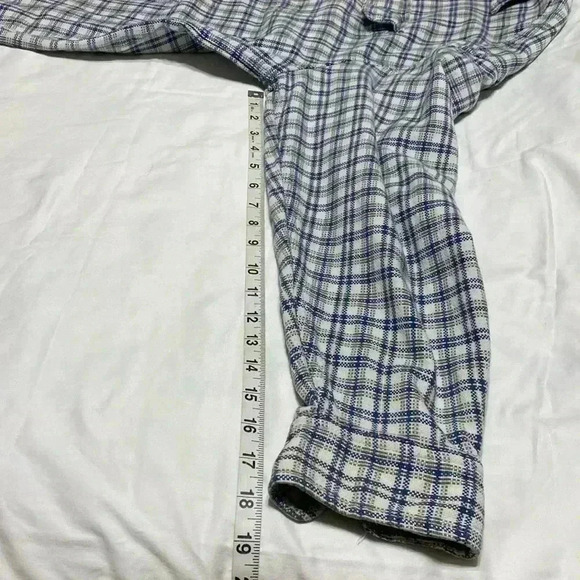 Gap Mens Woven Cream, Blue & Green Long Sleeve Button Front Shirt. Size XL. - Picture 9 of 11